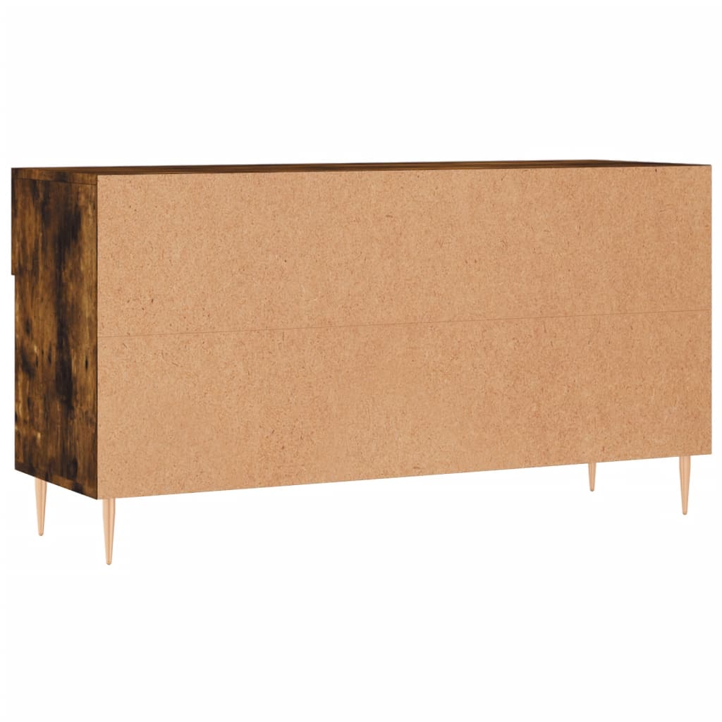 füstös tölgy színű szerelt fa cipőpolc 102x35x55 cm