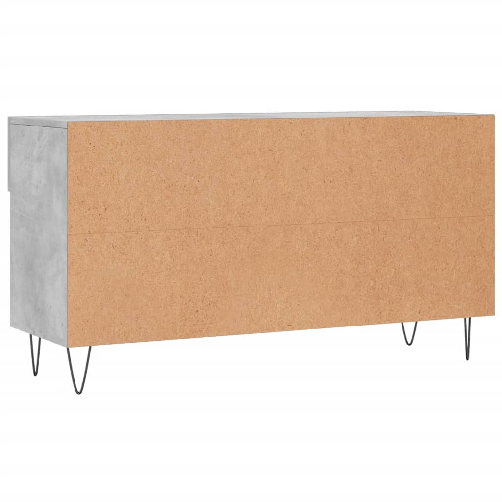 betonszürke szerelt fa cipőpolc 102 x 35 x 55 cm