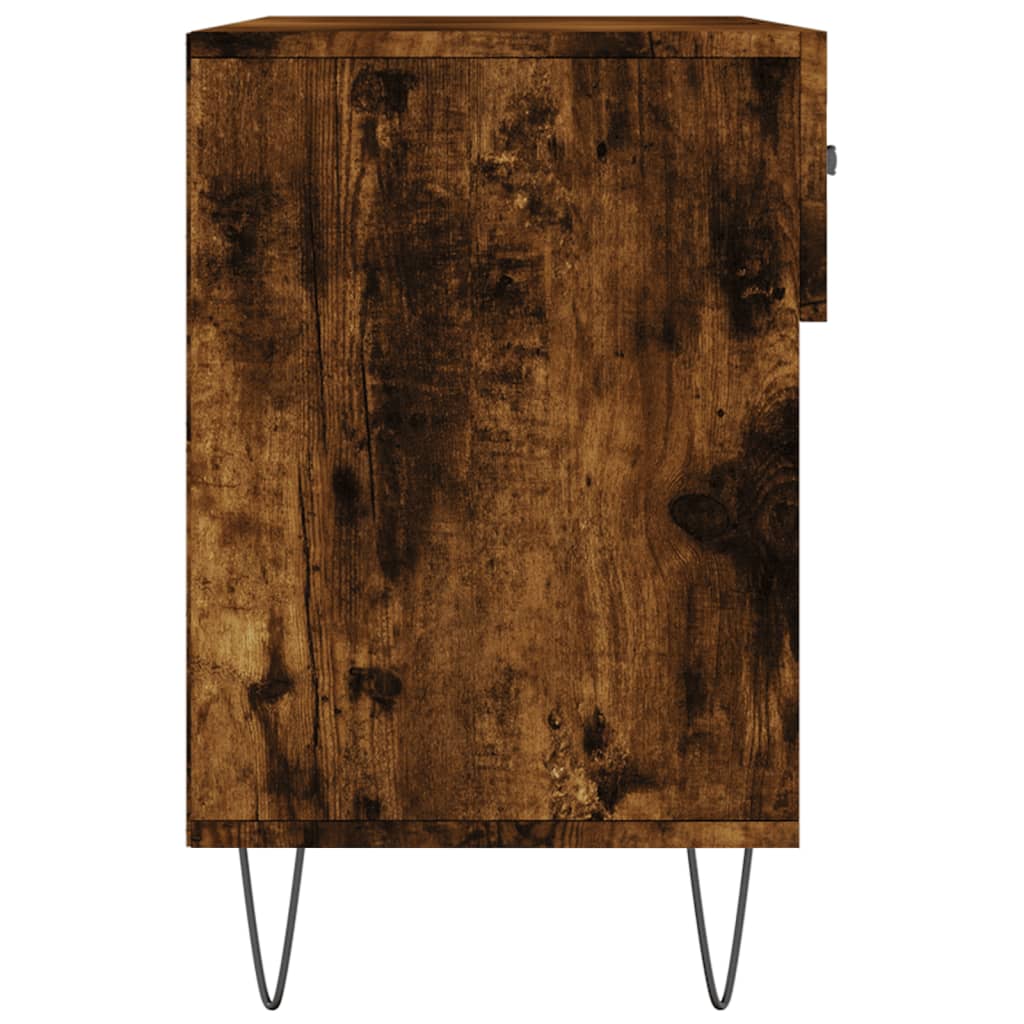 füstös tölgy színű szerelt fa cipőpolc 102x35x55 cm
