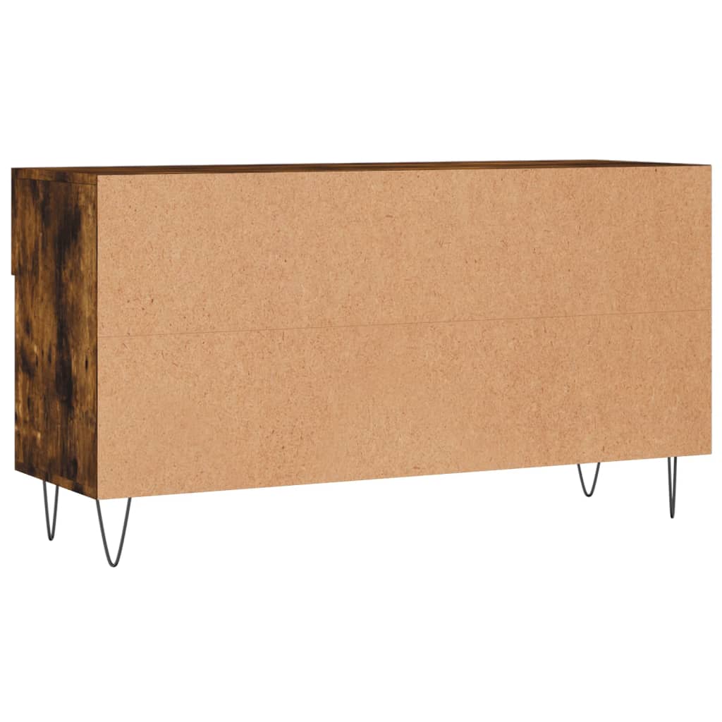 füstös tölgy színű szerelt fa cipőpolc 102x35x55 cm