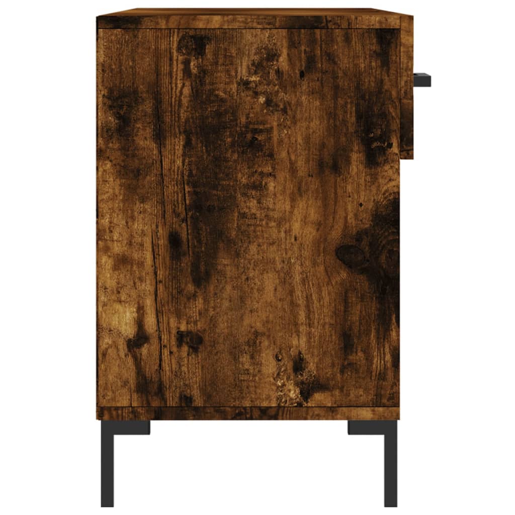 füstös tölgy színű szerelt fa cipőpolc 102x35x55 cm