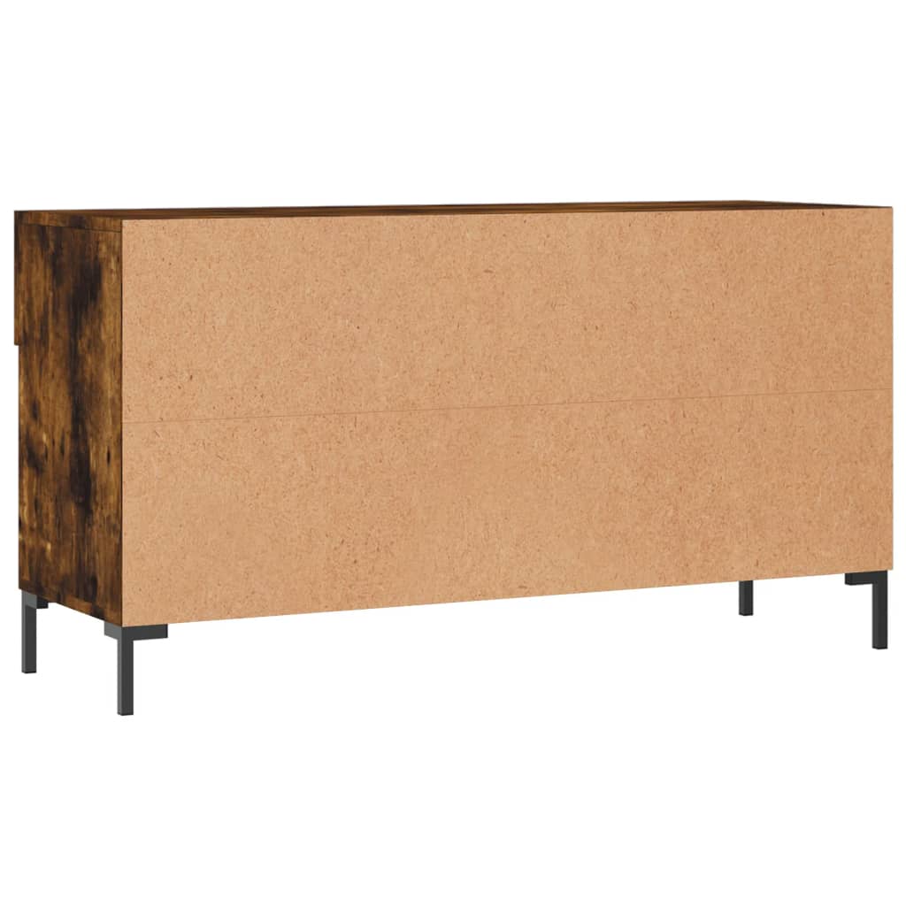 füstös tölgy színű szerelt fa cipőpolc 102x35x55 cm