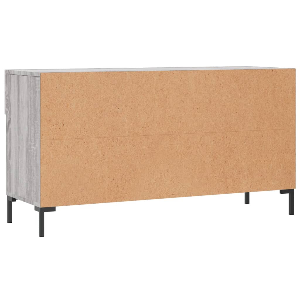 szürke sonoma színű szerelt fa cipőpolc 102 x 35 x 55 cm