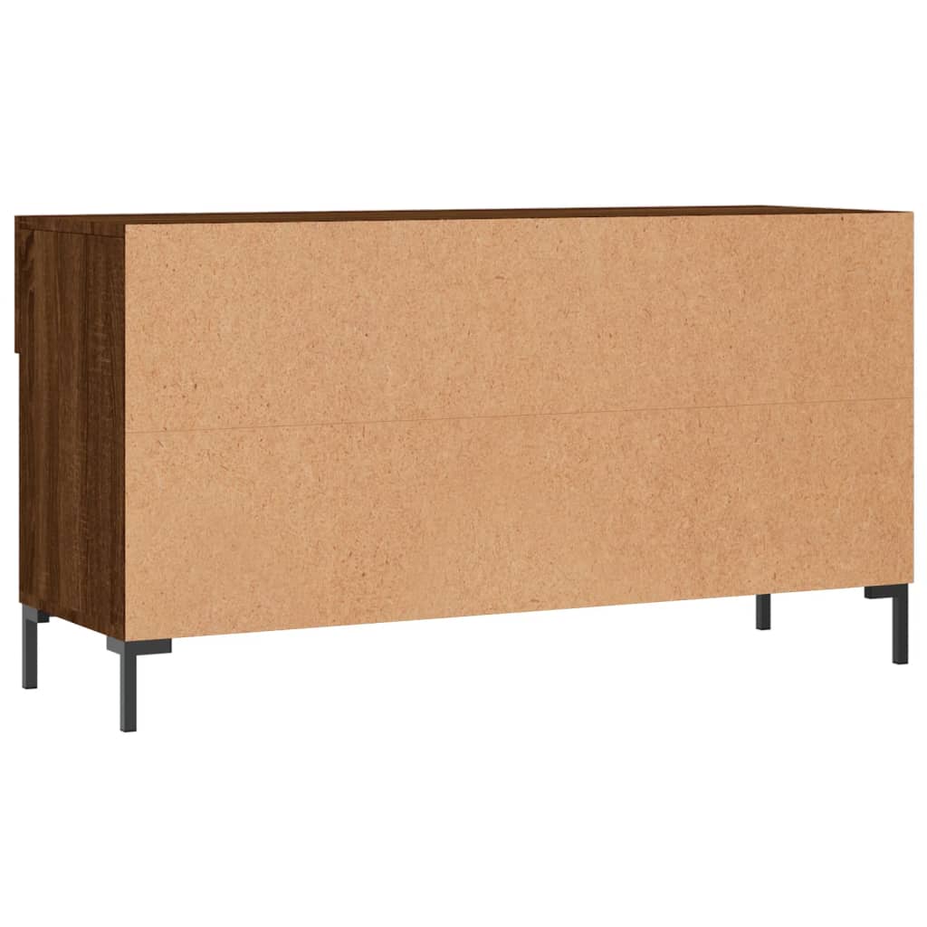 barna tölgy színű szerelt fa cipőpolc 102x35x55 cm