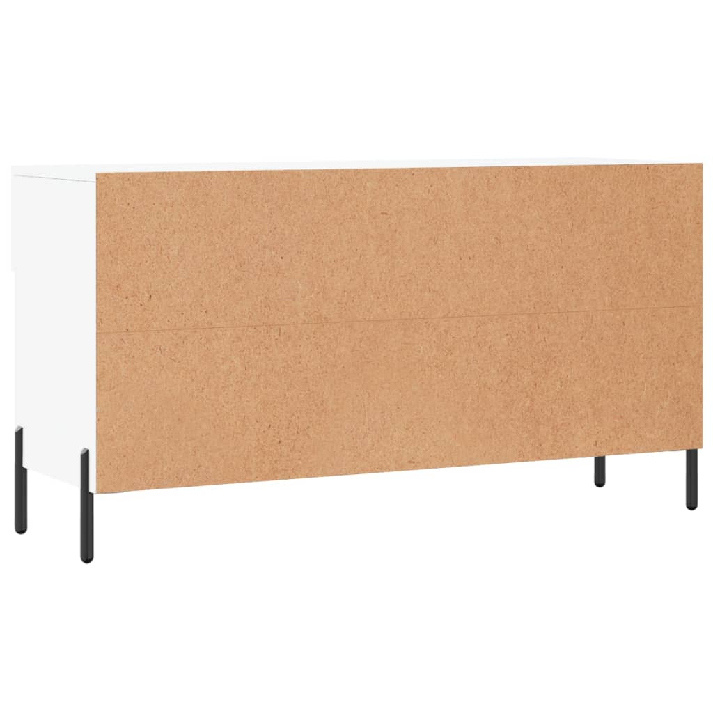 fehér szerelt fa cipőpolc 102x35x55 cm