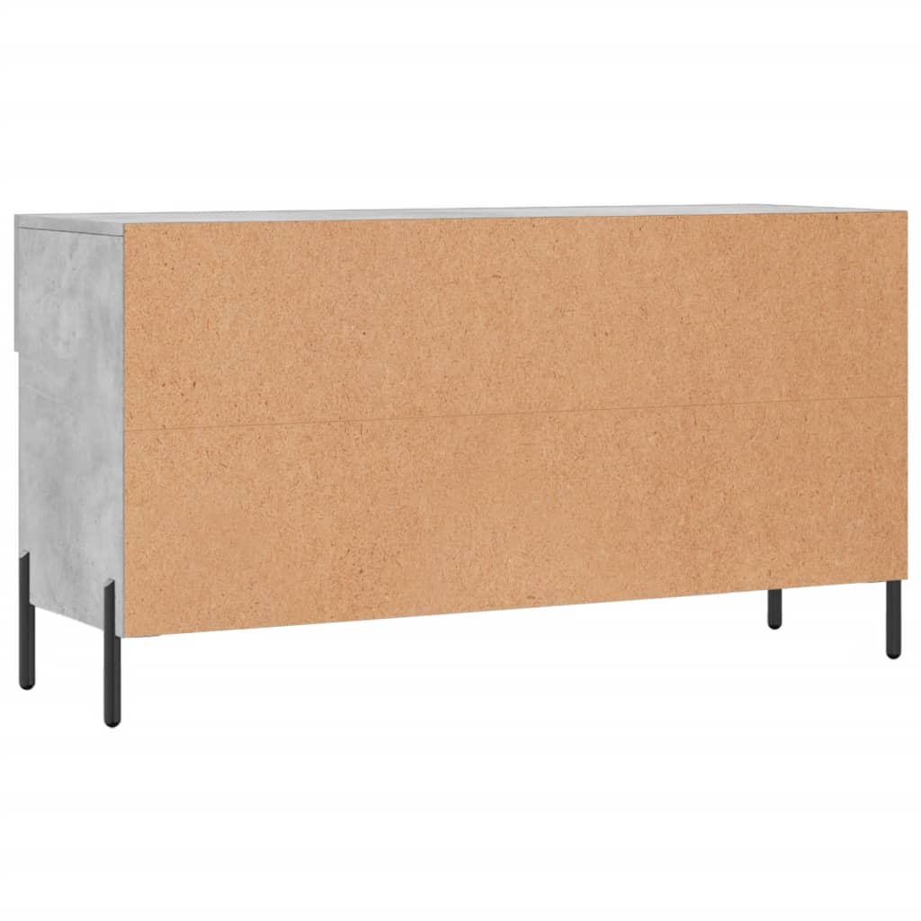 betonszürke szerelt fa cipőpolc 102 x 35 x 55 cm
