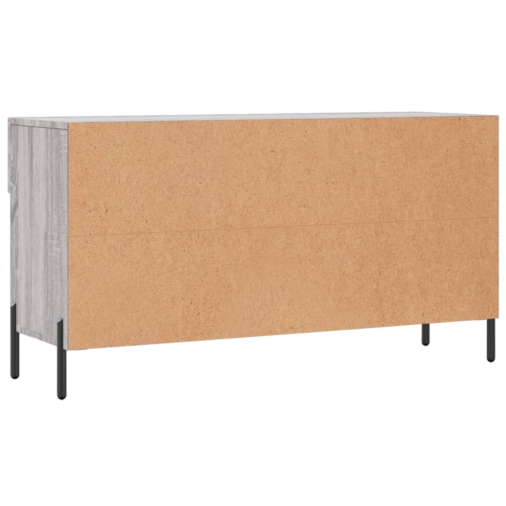 szürke sonoma színű szerelt fa cipőpolc 102 x 35 x 55 cm