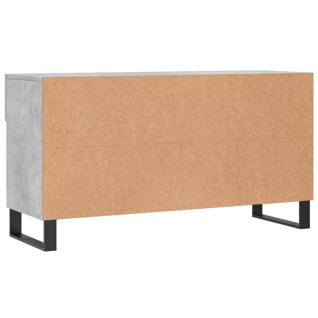 betonszürke szerelt fa cipőpolc 102 x 35 x 55 cm
