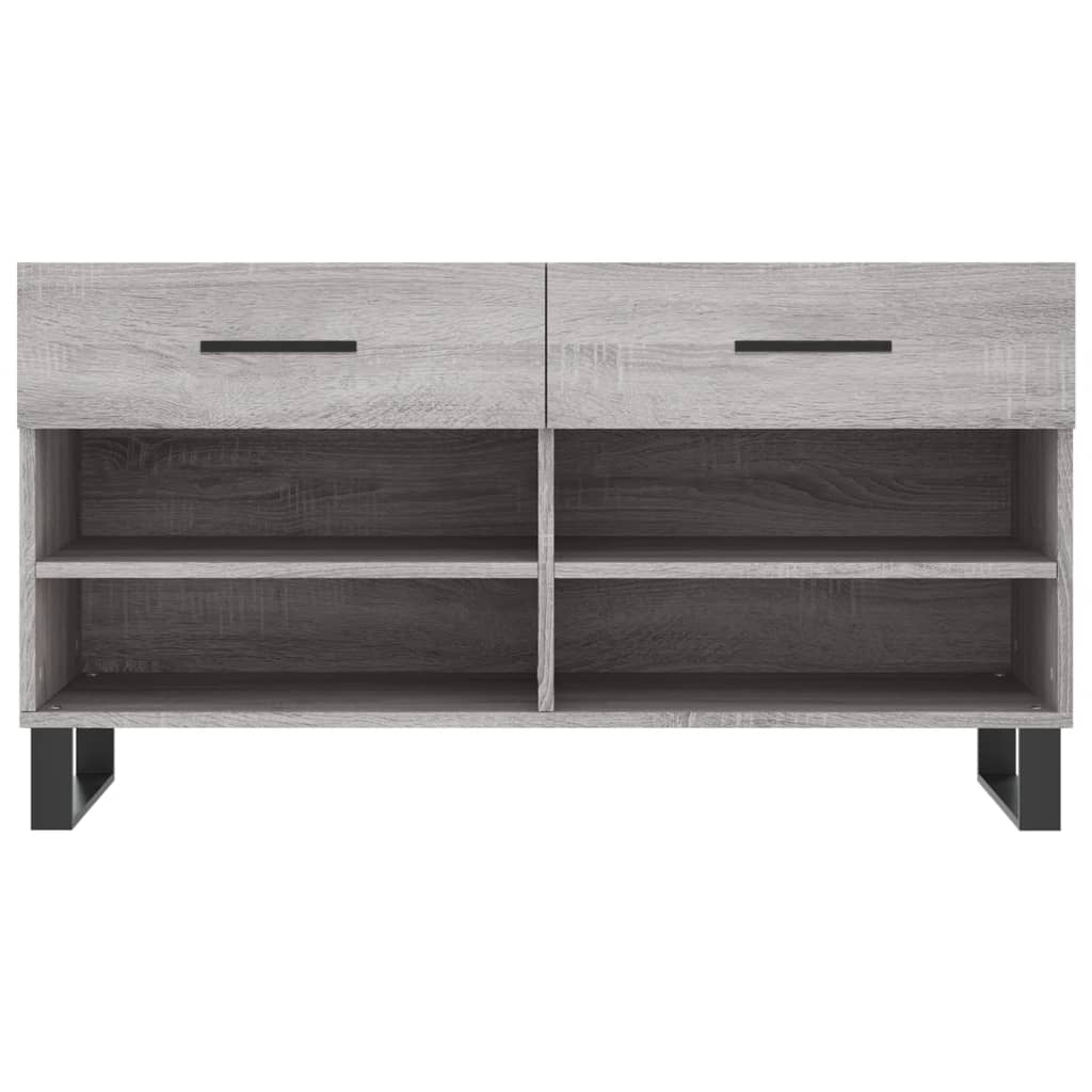 szürke sonoma színű szerelt fa cipőpolc 102 x 35 x 55 cm