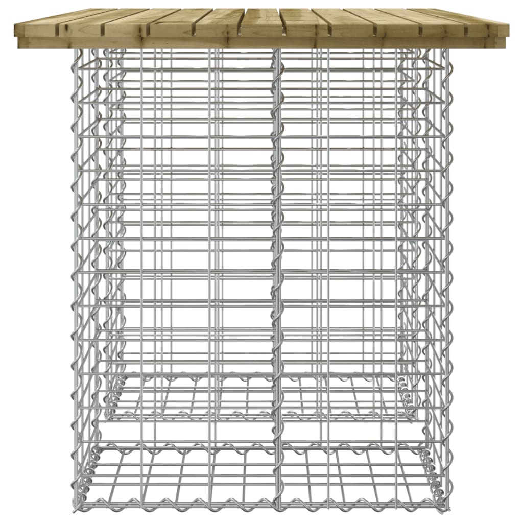 gabion mintás impregnált fenyőfa kerti asztal 100 x 70 x 72 cm