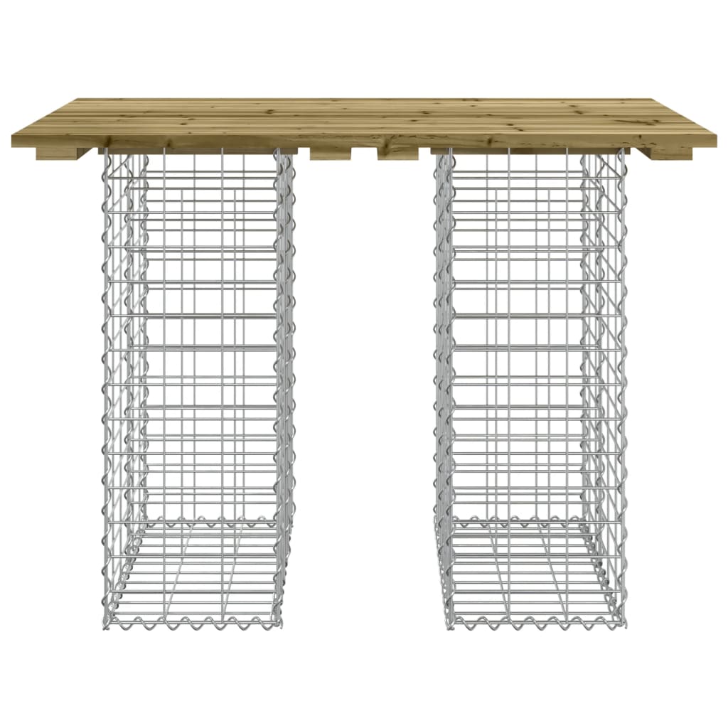 gabion mintás impregnált fenyőfa kerti asztal 100 x 70 x 72 cm