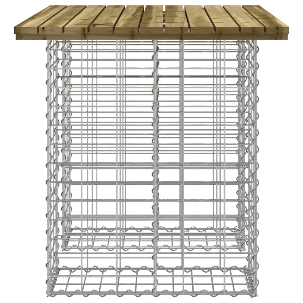 gabion mintás impregnált fenyőfa kerti asztal 100 x 70 x 72 cm