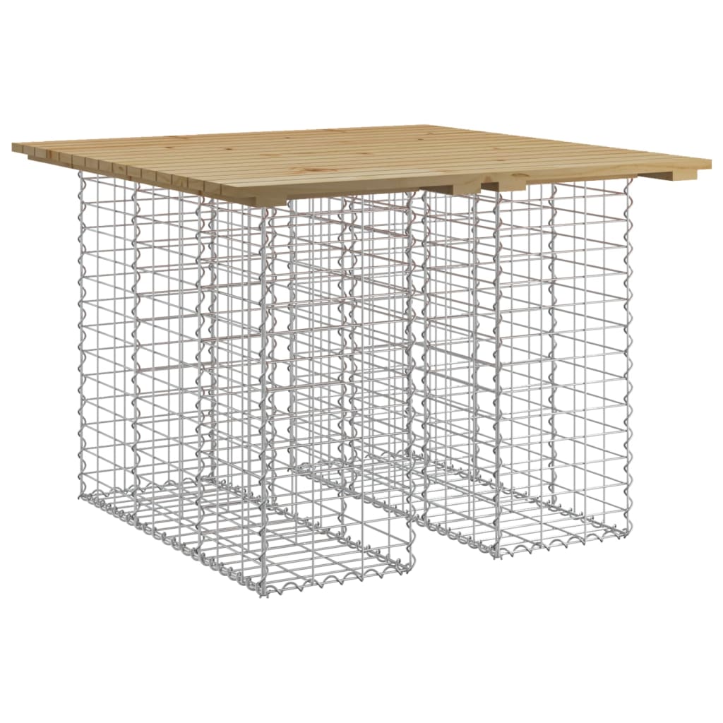 gabion mintás kerti asztal impregnált fenyőfa 100 x 102 x 72 cm