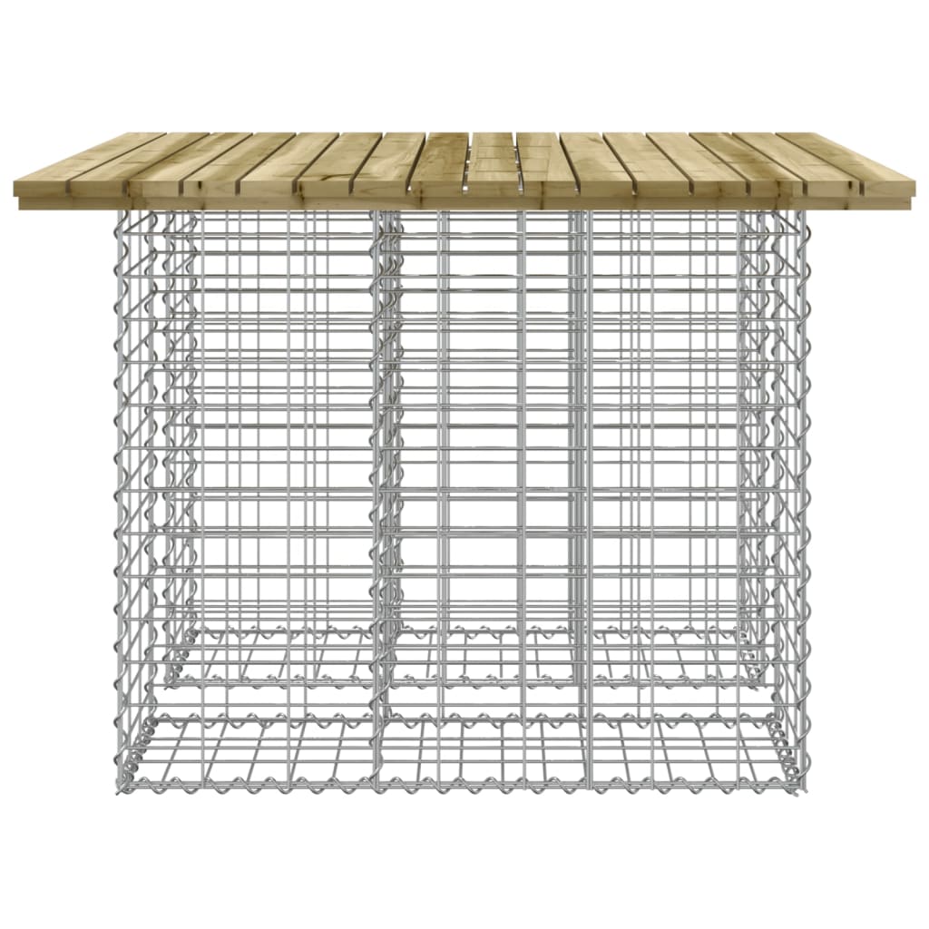 gabion mintás kerti asztal impregnált fenyőfa 100 x 102 x 72 cm