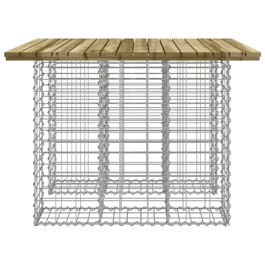 gabion mintás kerti asztal impregnált fenyőfa 100 x 102 x 72 cm