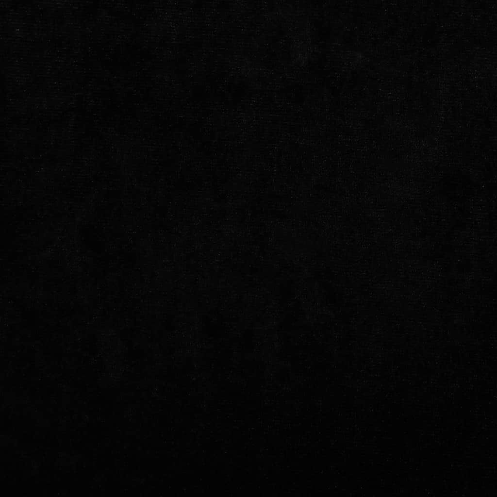 fekete bársony gyerekkanapé 90 x 53 x 30 cm