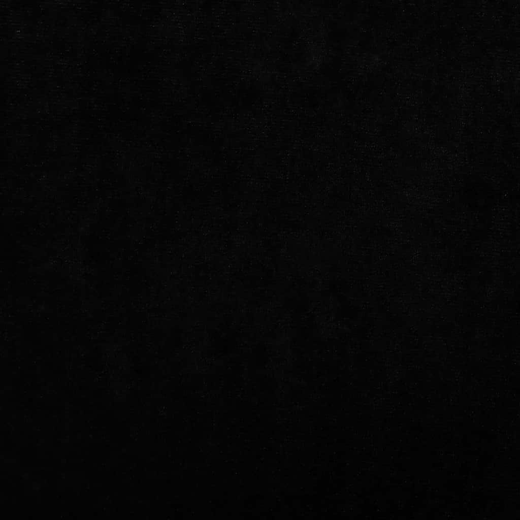 fekete gyerek bársonykanapé 60 x 40 x 30 cm