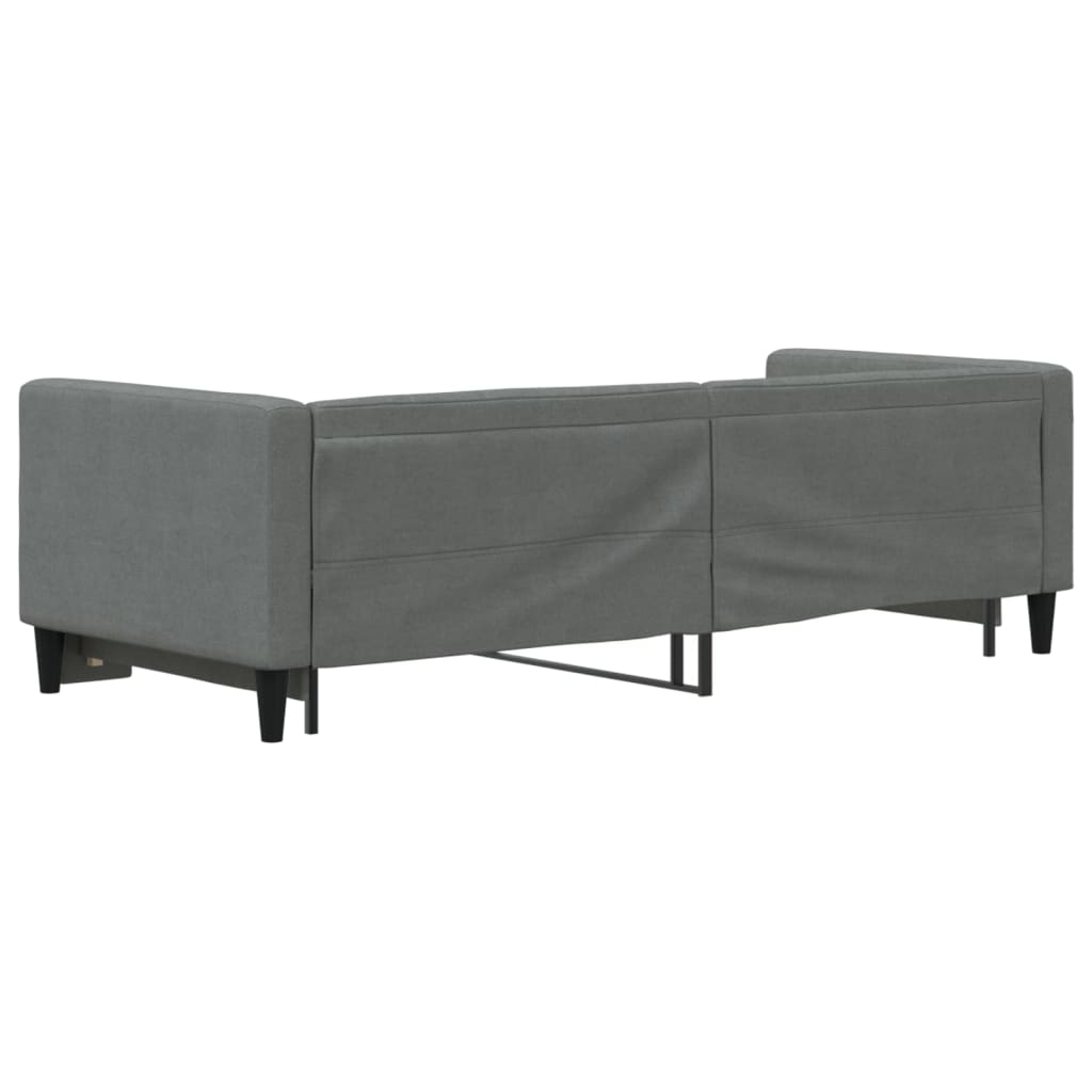 sötétszürke szövet kihúzható heverő 80 x 200 cm