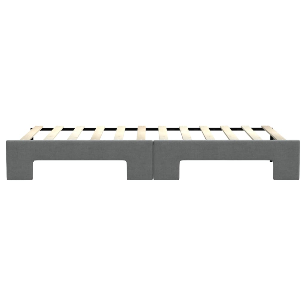 sötétszürke szövet kihúzható heverő 80 x 200 cm