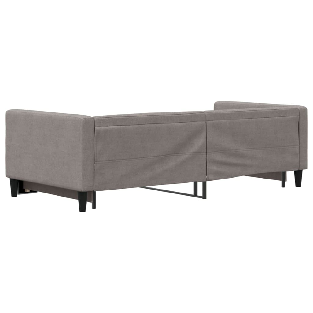 tópszínű kihúzható szövet heverő 90 x 200 cm