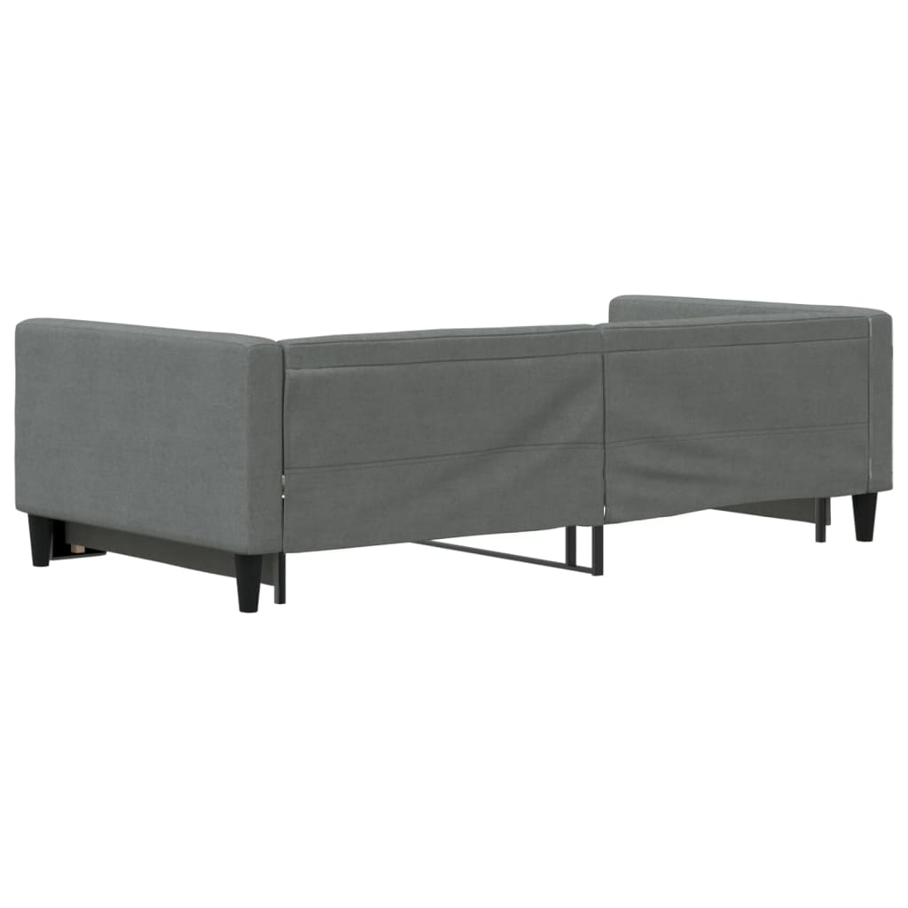 sötétszürke kihúzható szövet heverő 100 x 200 cm