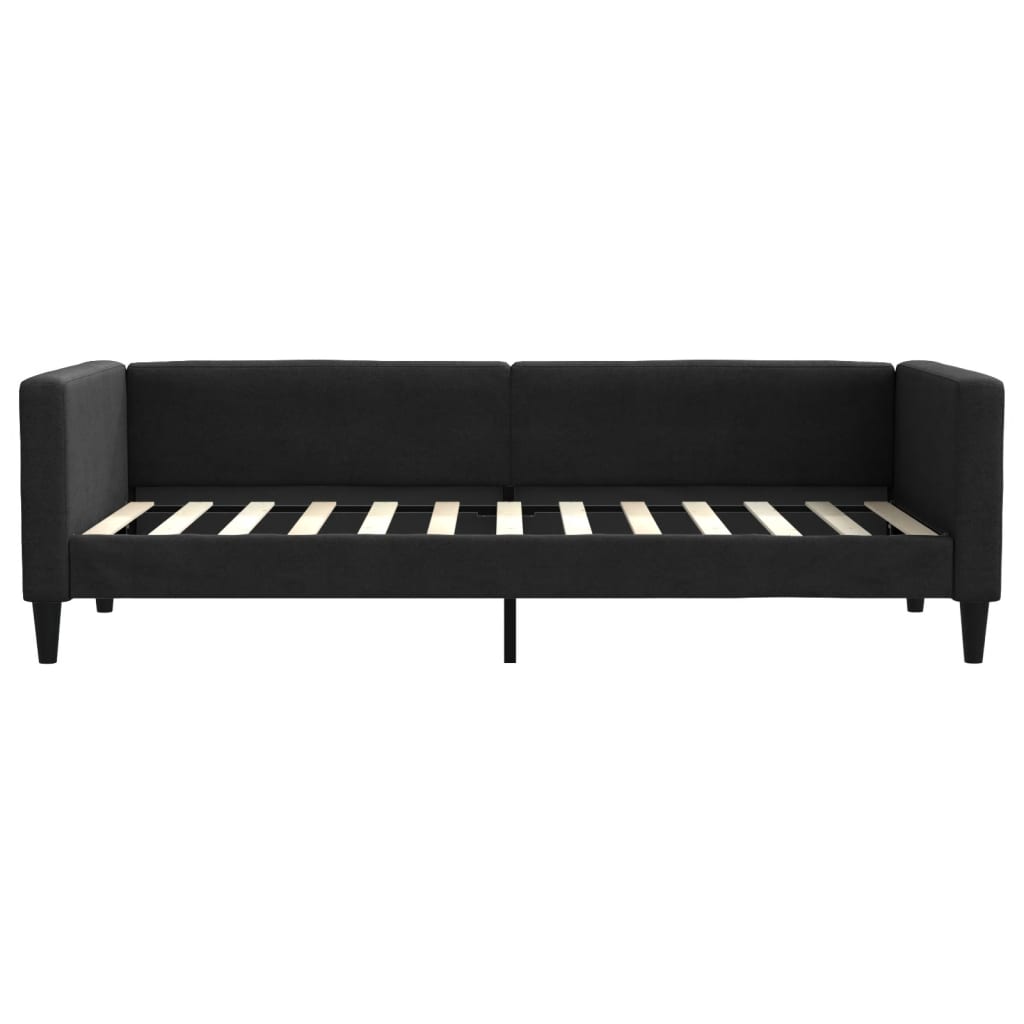 fekete kihúzható szövet heverő fiókokkal 80 x 200 cm
