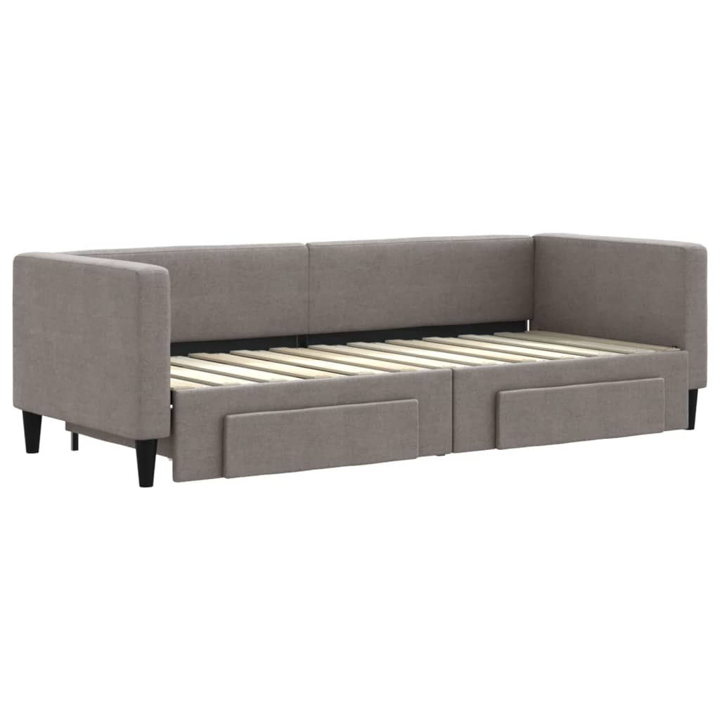 tópszínű kihúzható bársonyheverő fiókokkal 80 x 200 cm