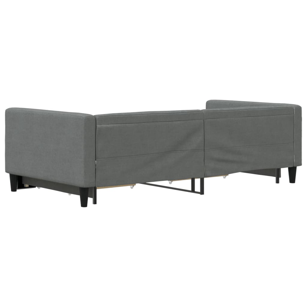 sötétszürke kihúzható szövetheverő fiókokkal 100 x 200 cm