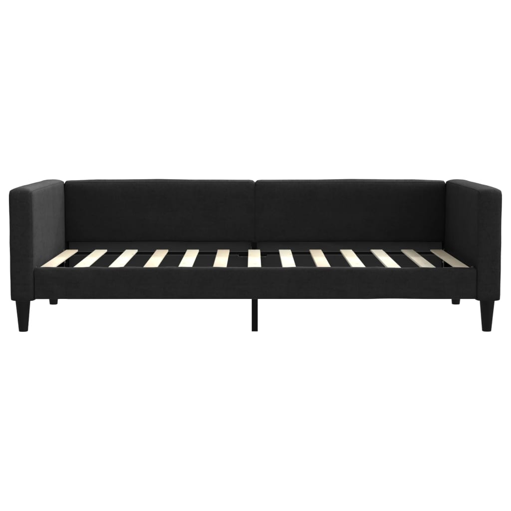 fekete kihúzható szövet heverő fiókokkal 100 x 200 cm