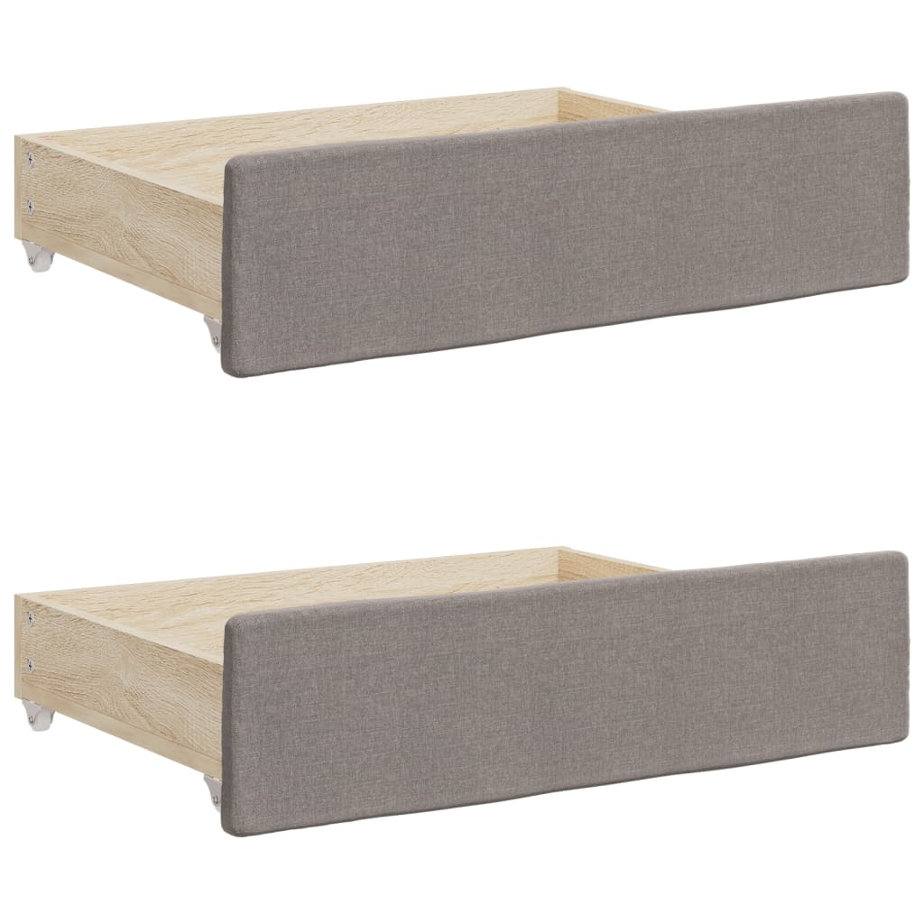 tópszínű kihúzható szövet heverő fiókkal 100 x 200 cm