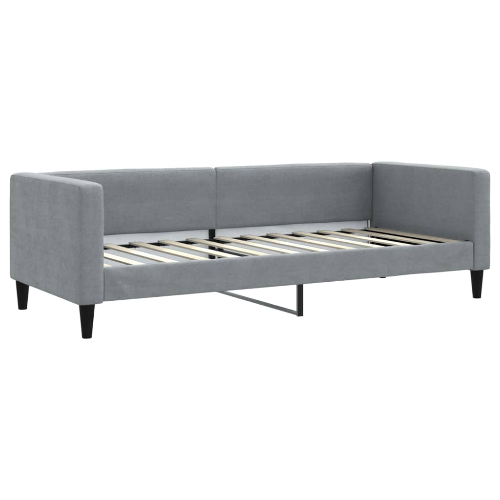 világosszürke kihúzható szövet heverő fiókokkal 80 x 200 cm