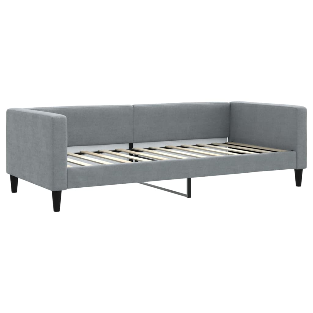 világosszürke kihúzható szövet heverő fiókokkal 100 x 200 cm