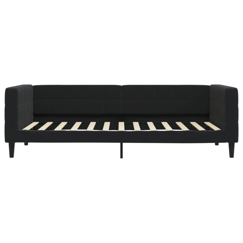 fekete kihúzható bársonyheverő 100 x 200 cm