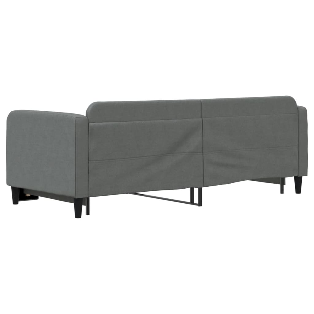 sötétszürke kihúzható szövet heverő 80 x 200 cm