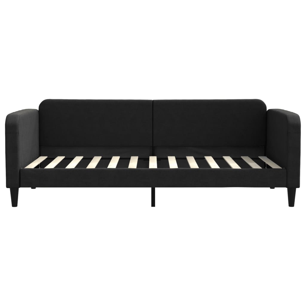 fekete kihúzható szövet heverő 90x200 cm