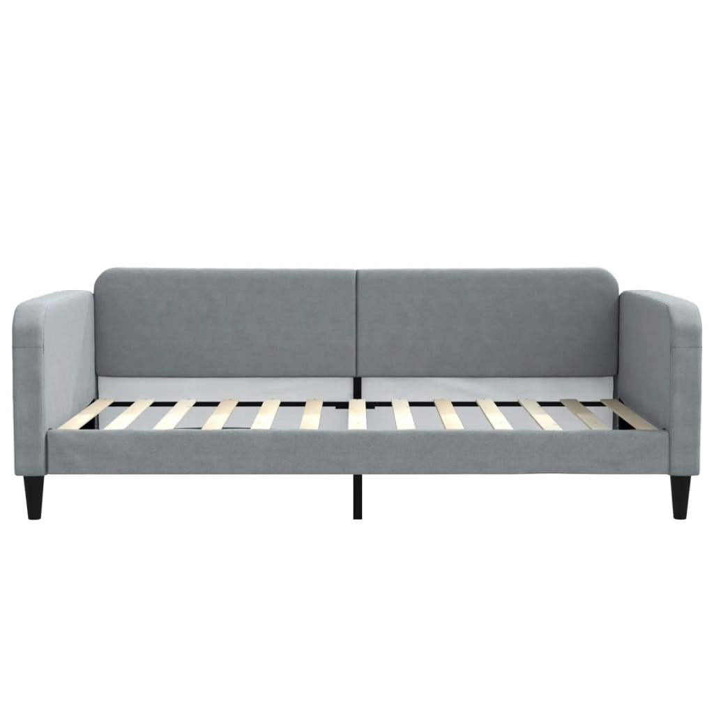 világosszürke kihúzható szövet heverő 100 x 200 cm