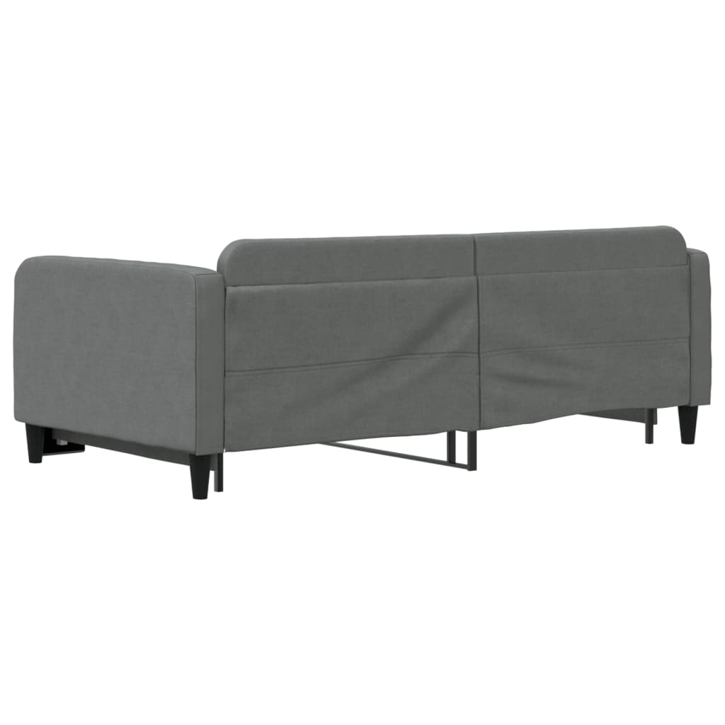 sötétszürke kihúzható szövet heverő 100 x 200 cm