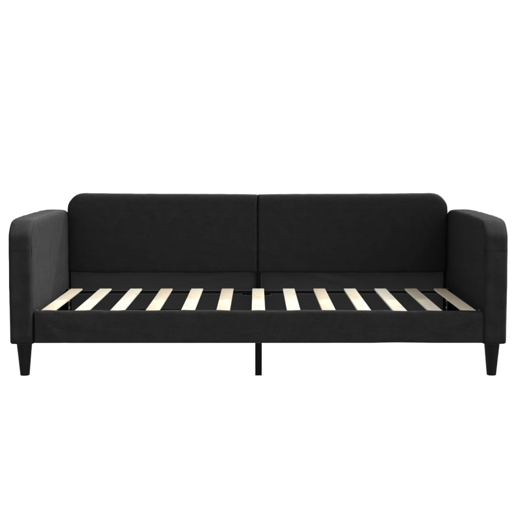 fekete kihúzható szövet heverő 100 x 200 cm