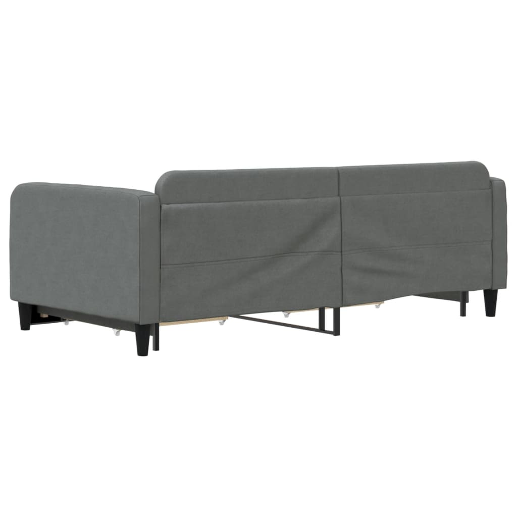 sötétszürke kihúzható szövetheverő fiókokkal 100 x 200 cm