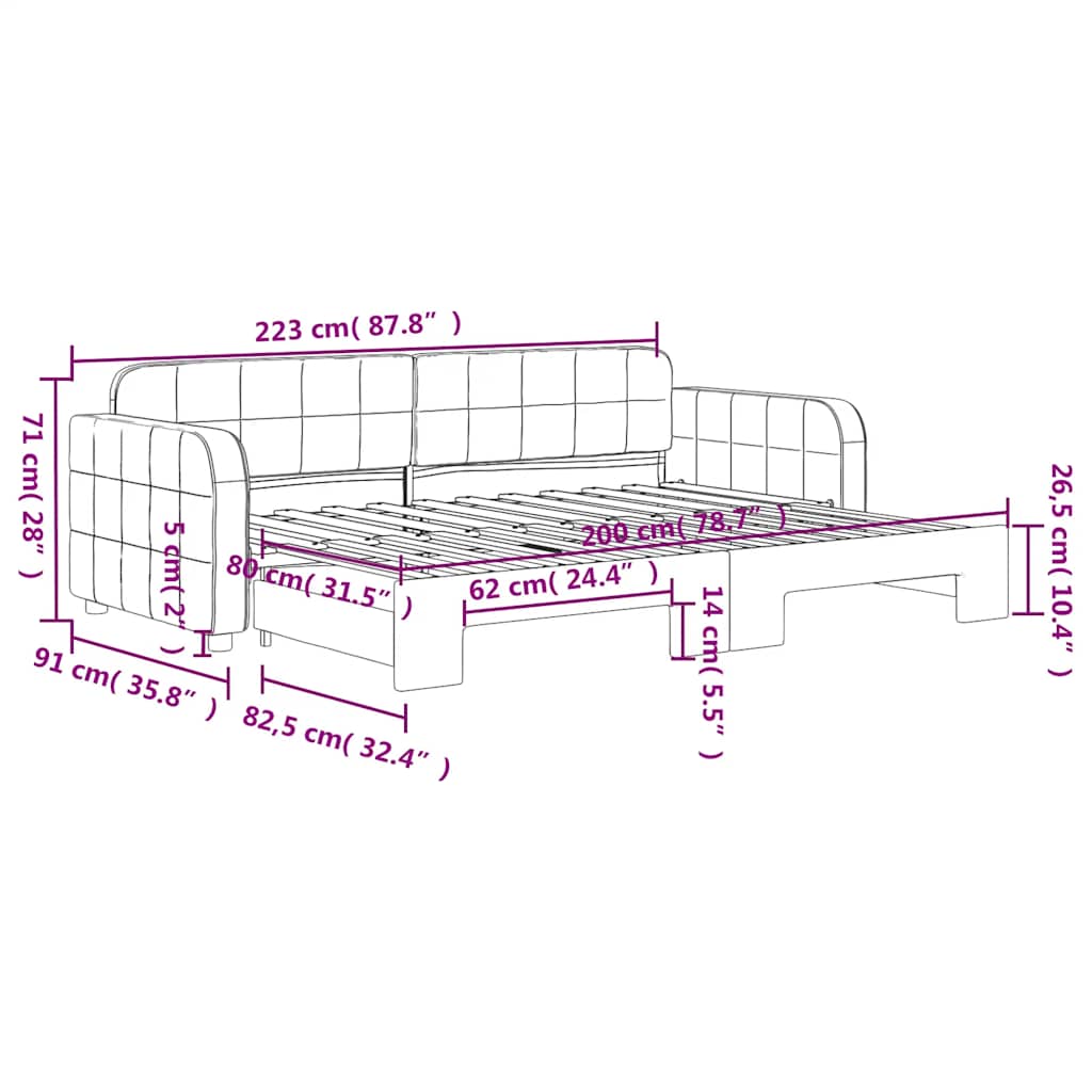 kék kihúzható bársony heverő 80 x 200 cm