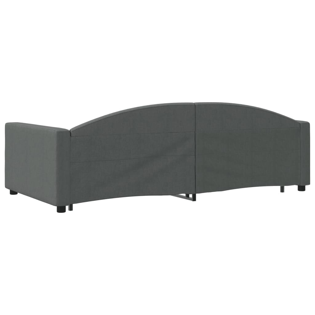 sötétszürke kihúzható szövet heverő 100 x 200 cm