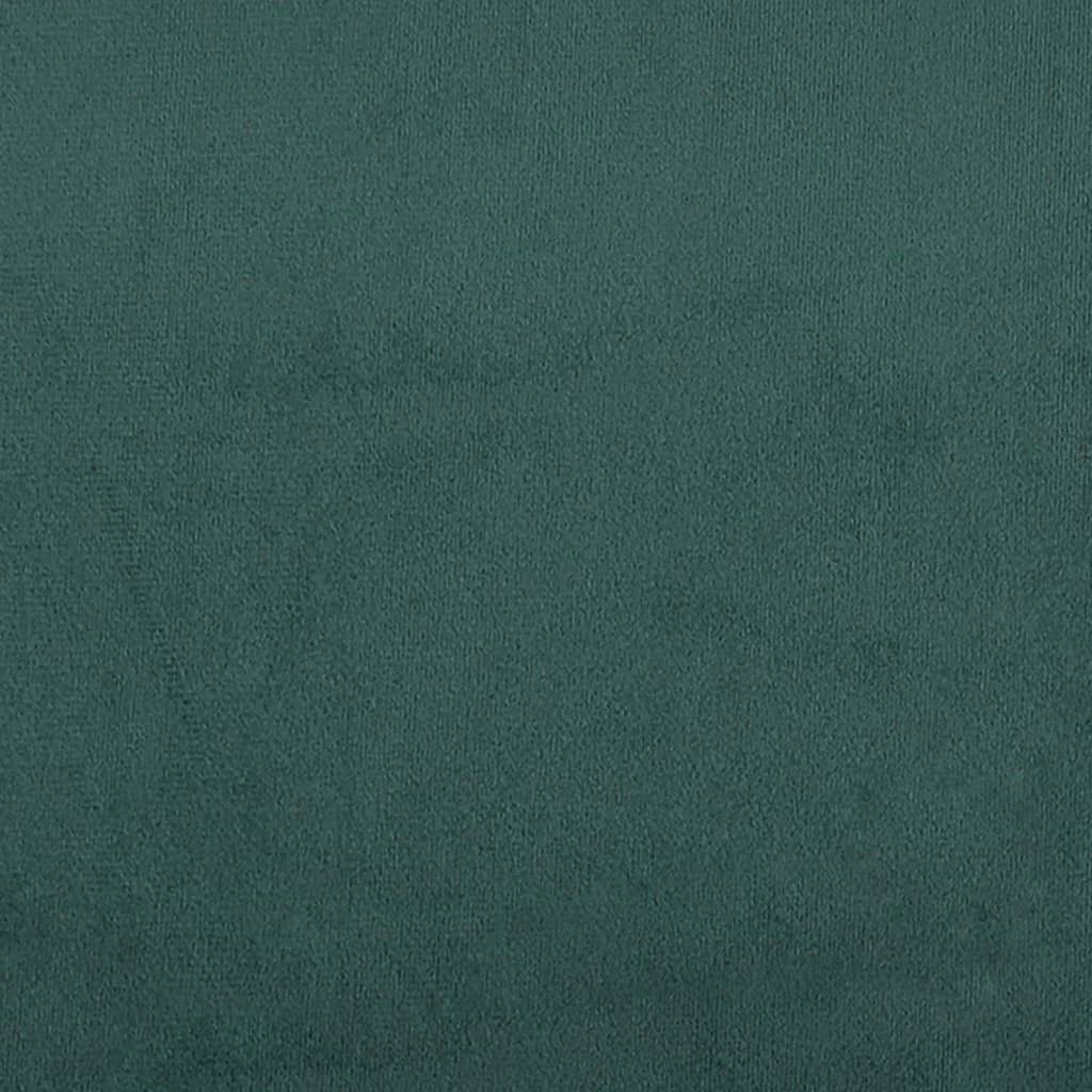 sötétzöld kihúzható bársonyheverő 100 x 200 cm