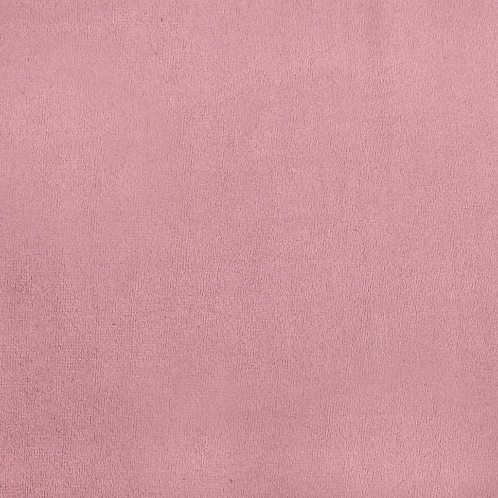 rózsaszín kihúzható bársony heverő fiókkal 90 x 200 cm