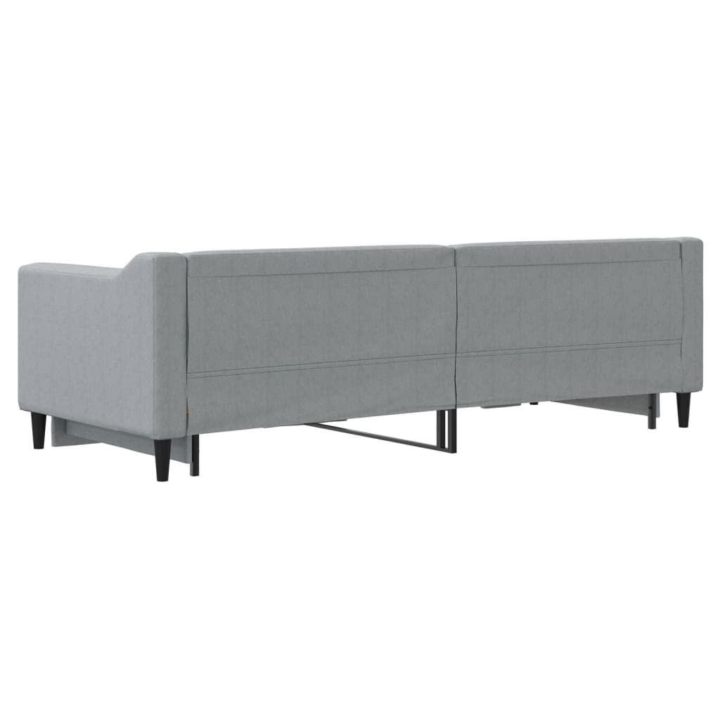 világosszürke kihúzható szövet heverő 80 x 200 cm