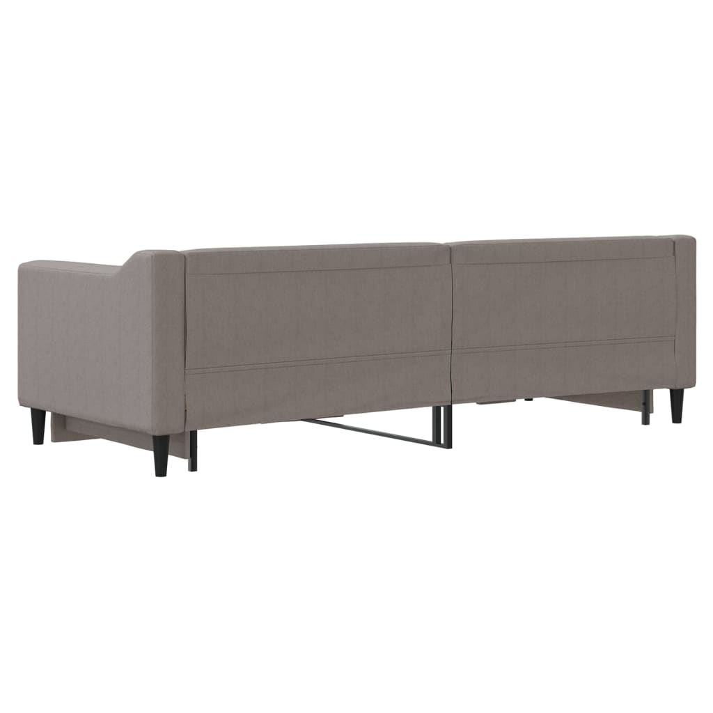 tópszínű kihúzható szövet heverő 80 x 200 cm