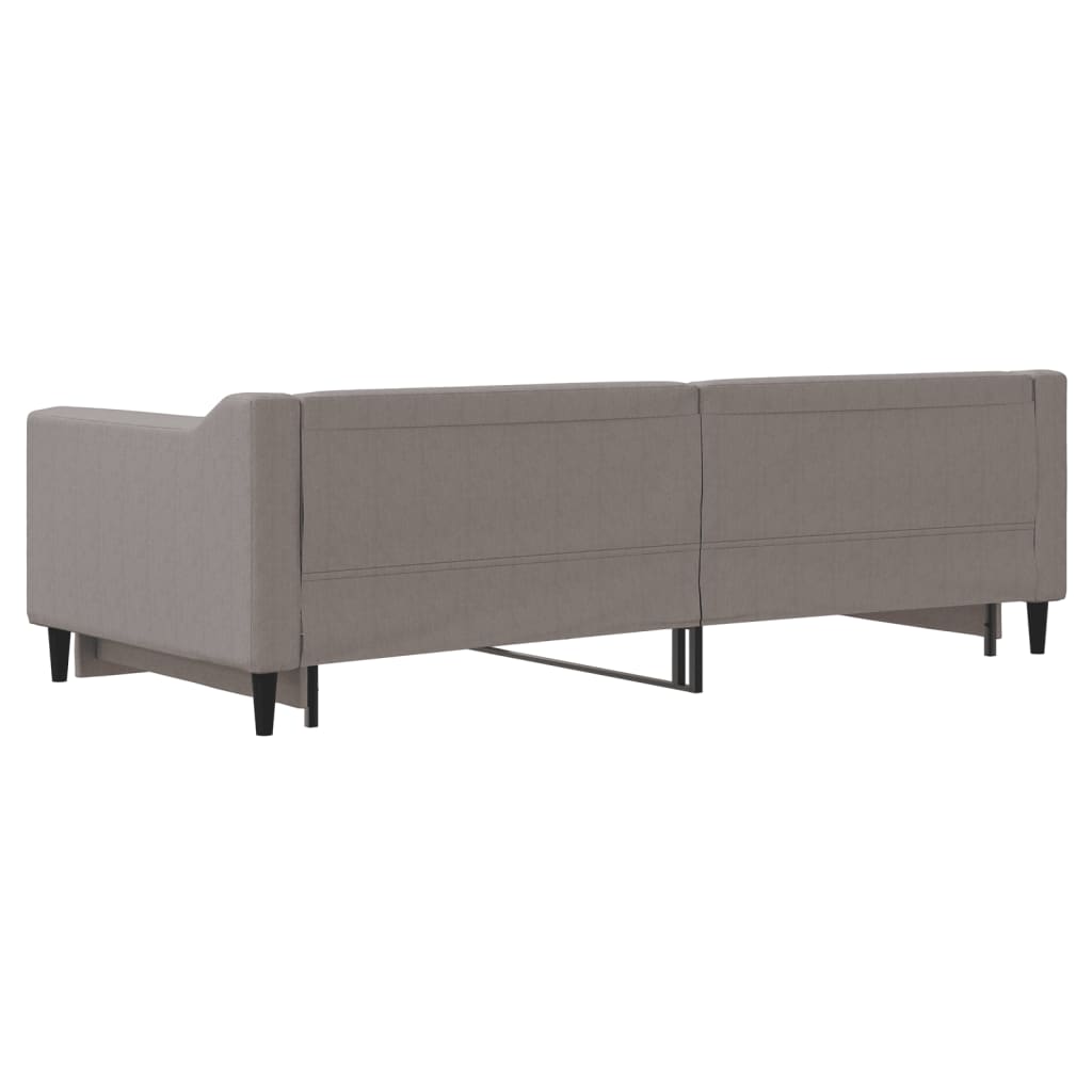 tópszínű kihúzható szövet heverő 90 x 200 cm