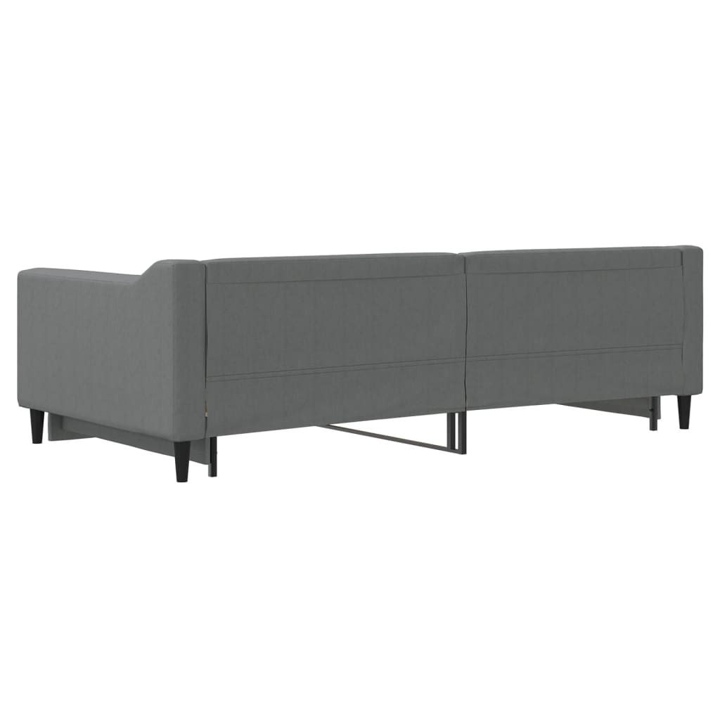 sötétszürke kihúzható szövet heverő 100 x 200 cm