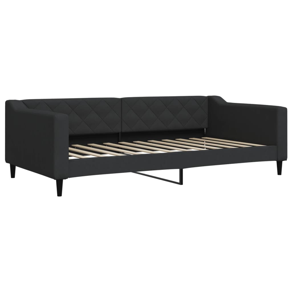 fekete kihúzható szövet heverő 100 x 200 cm