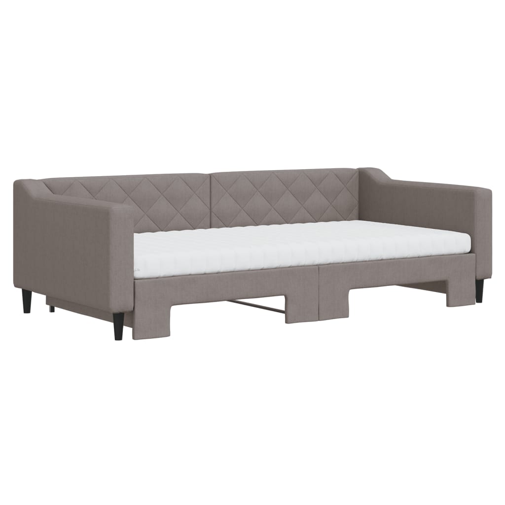 fekete kihúzható szövet heverő matracokkal 100 x 200 cm