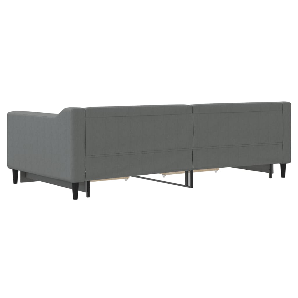 sötétszürke kihúzható szövetheverő fiókokkal 100 x 200 cm